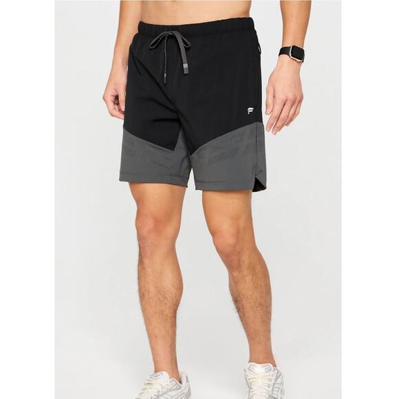 FABLETICS The One Short Ventilated 7" Athletic Shorts Black Gray Mens Sz L NWT - Picture 1 of 9